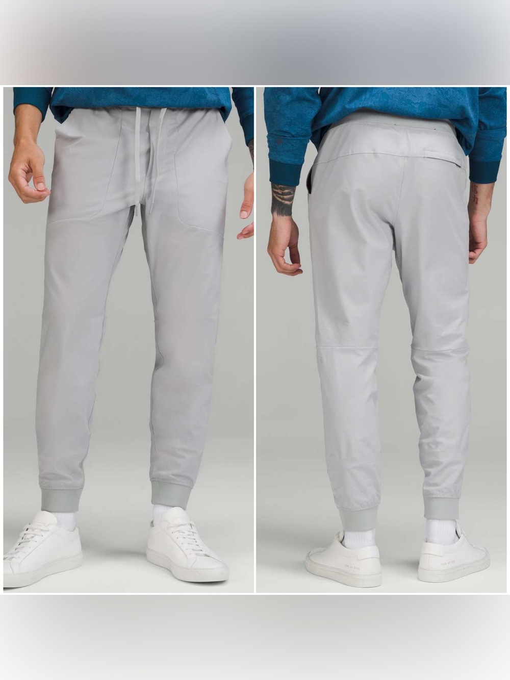 Lululemon Mens ABC Jogger Warpstreme Light Grey Size Small